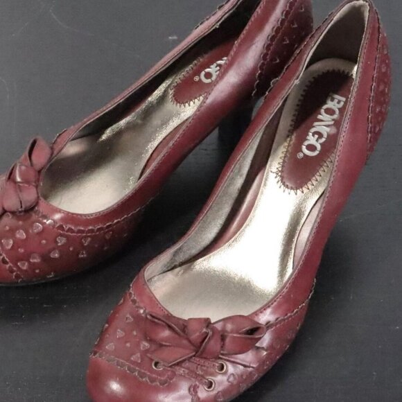 BONGO Women's Red and Burgundy Courts - Picture 3 of 6